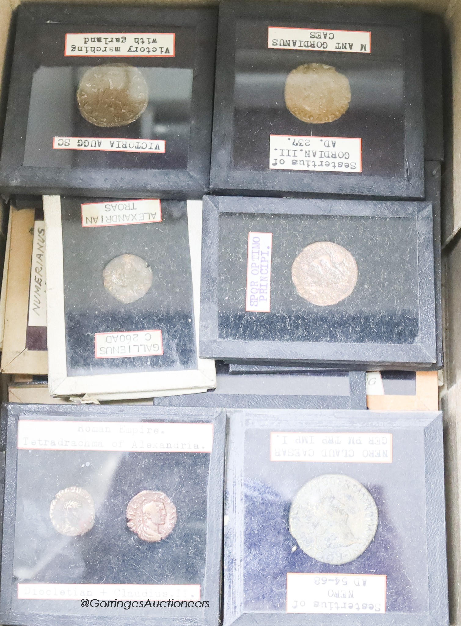 Roman Empire, A collection of 58 AE coins